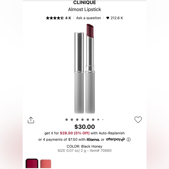 Clinque Almost Lipstick - Picture 4 of 6